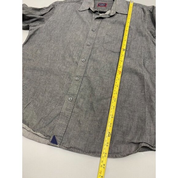 UNTUCKit Mens Shirt size Large Button Up Classic Orange Gray Neutral Business - Picture 7 of 9